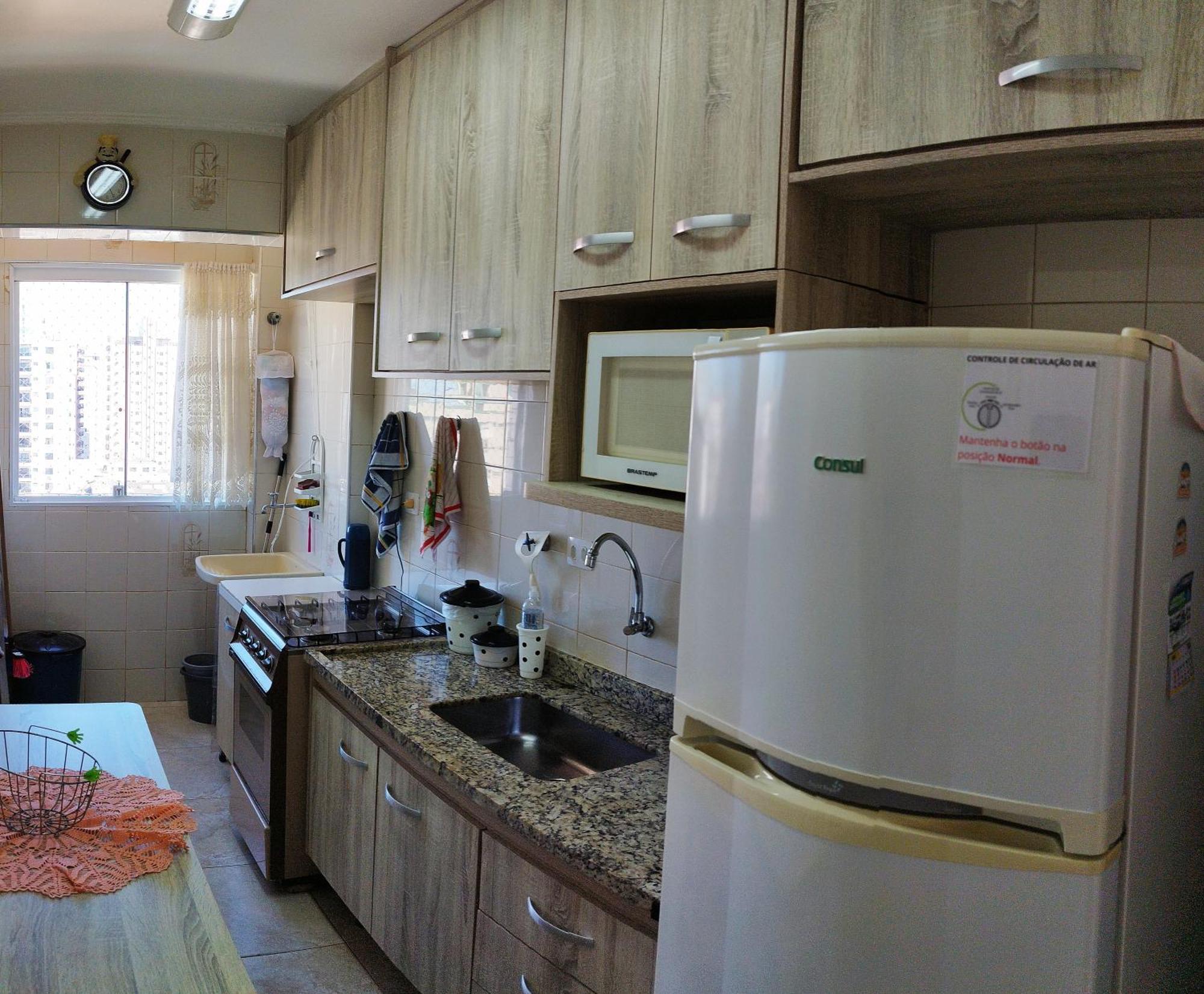 Apartamento com vista para o mar -Guilhermina Praia Grande  Bagian luar foto
